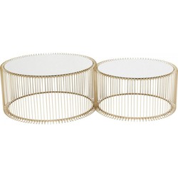 Kare Salontafel Wire Brass