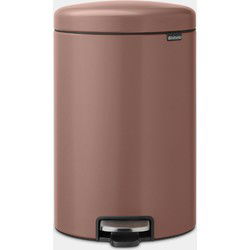 NewIcon Pedaalemmer, 20 liter, kunststof binnenemmer - Satin Taupe