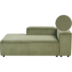 ARDAL - Chaise longue - Groen - Rechtszijdig - Corduroy