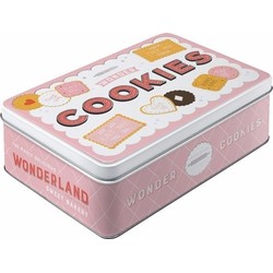 Roze voorraadblik cookies 23 cm - Voorraadblikken