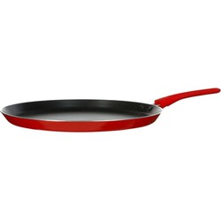 Pannenkoekenpan - Alle kookplaten geschikt - rood/zwart - dia 28 cm - Koekenpannen