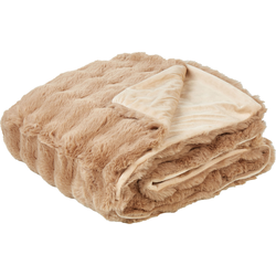 SALKA - Bedsprei - Bruin - 200 x 220 cm - Nepbont
