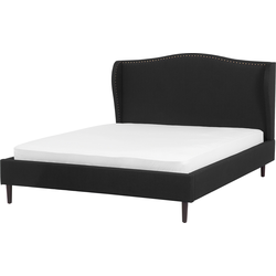 COLMAR  - Tweepersoonsbed - Zwart - 160 x 200 cm - Polyester