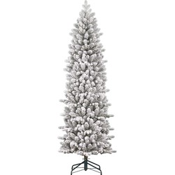 Black Box Trees Harma Smalle Kunstkerstboom - H185 x Ø63 cm - Groen Frosted