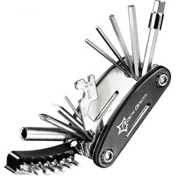 Decopatent® PRO Multitool Fiets gereedschap reparatieset - 16 delige - Pocket Tool - Racefiets - Mtb - Toerfiets - Ebike - Fietsen