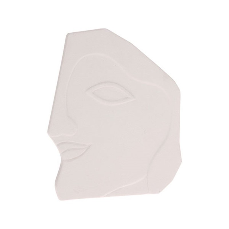 HKliving masker face aardewerk mat wit large - 