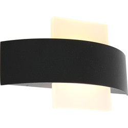 Moderne Buitenlamp - Steinhauer - Glas - Modern - LED - L: 23,5cm - Voor Buiten - Woonkamer - Eetkamer - Zwart