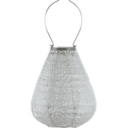 Lumiz Solar Buitenlampion - Paisley Tulip - 20 cm - Lichtgrijs