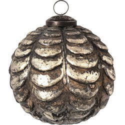 Clayre & Eef Kerstbal Bruin Glas
