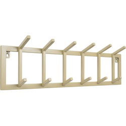 LOFT42 Kapstok Jaimy Single - Beige – Metaal – 6 dubbele haken - 80x24x12