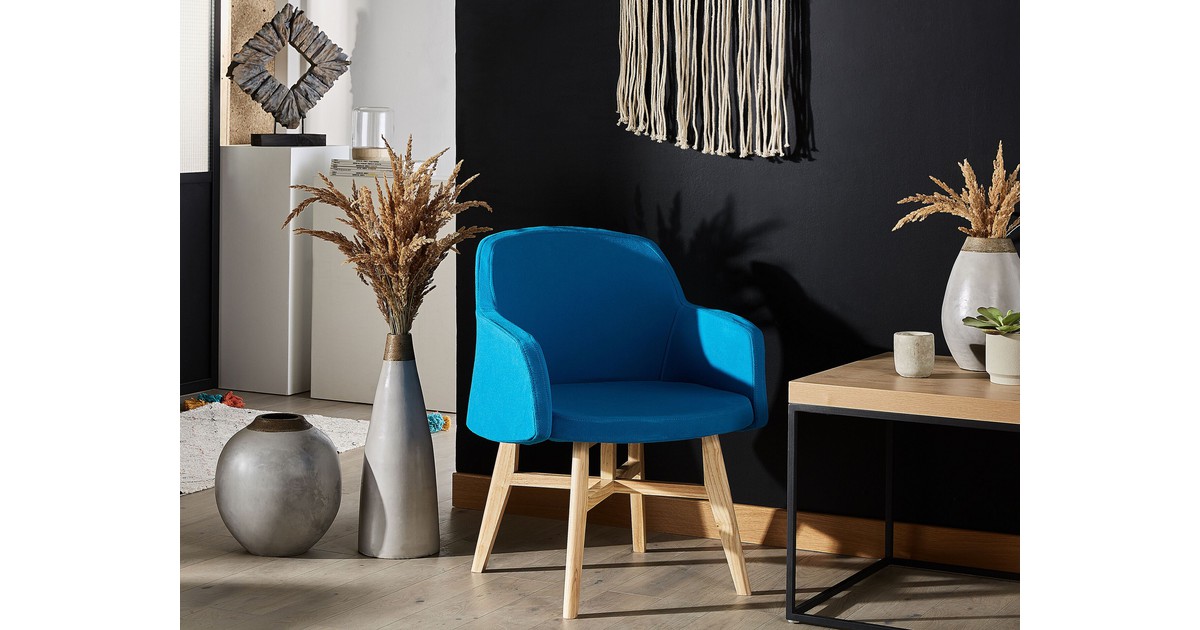 Fauteuil stof blauw YSTAD