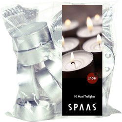 Spaas kaarsen - 80x stuks Witte maxi theelichtjes/waxinelichtjes - Waxinelichtjes