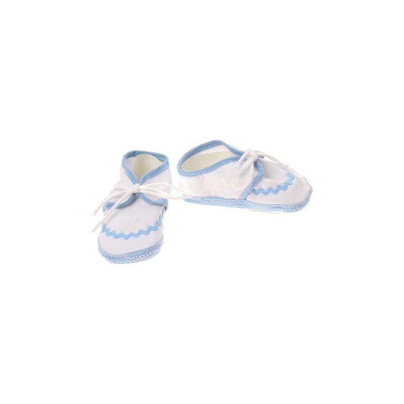 Junior joy Babyschoenen Newborn Junior Wit/lichtblauw - 