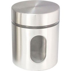 Voorraadpot - 1,3 liter - glas met RVS - bewaarpot - 10 x 13 cm - Voorraadpot