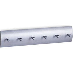 Zeller Sleutelrek voor 6 sleutels - zilver - 34 cm - Sleutels ophangen - Sleutelkastjes