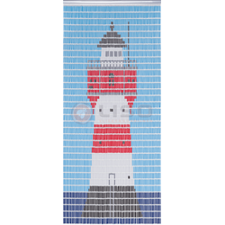 101 Vliegengordijn met Duitse vuurtoren - kant en klaar 92 x 209