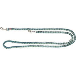 TRIXIE HONDENRIEM CAVO VERSTELBAAR PETROL / SALIE GROEN 200X1,8 CM