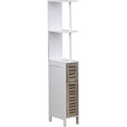 Badkamerkast Stockholm met 2 deuren en 2 legplanken 30x18x130 cm