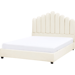 VINCENNES - Waterbed - Gebroken wit - 140 x 200 cm - Fluweel