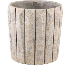 PTMD Bloempot Imani - 40x40x40 cm - Cement - Taupe
