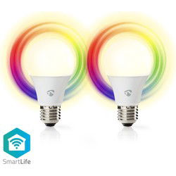 Nedis WIFILRC20E27 Smartlife Multicolour Lamp Wi-fi E27 806 Lm 9 W Rgb / Warm To Cool White Android™ / Ios Peer