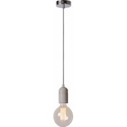 Lucide Verstelbare Hanglamp Solo 1-Lichts Ø5.8 Cm - Beton Taupe