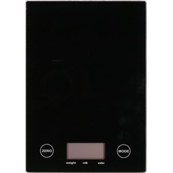 Digitale keukenweegschaal zwart glas 20 x 14 cm - Keukenweegschaal