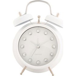 Karlsson - Wekker Glam Diamonds - Wit