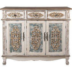 Clayre & Eef Dressoir Wit Bruin Hout