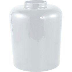 PTMD Devine White Glass Vase Solid Black Simple Round L