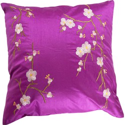 Fine Asianliving Kussenhoes Sakura Kersenbloesems Magenta 45x45cm