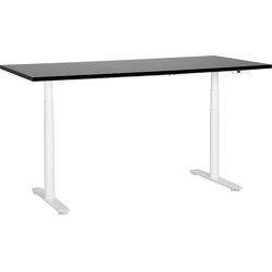 DESTINAS - Elektrisch Verstelbaar bureau - Zwart/Wit - 180 cm - MDF