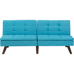 RONNE  - Slaapbank 3-zits - Turquoise - Polyester
