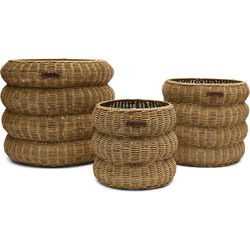 Riviera Maison Rustic Rattan Menaggio Basket Set Of 3 pieces