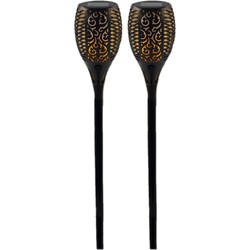 Set van 8x stuks solar tuinlampen/fakkels met vlameffect op zonne-energie 78 cm - Fakkels