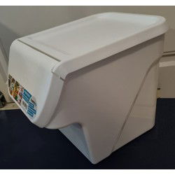 Aardappelbak - Vegetable Box - Voorraaddoos - met voorklep - stapelbaar - Wit