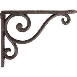 Clayre & Eef Hoekijzer  3x18x13 cm Bruin Ijzer Plankdrager
