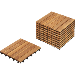 Beliani ACCETTURA - Buitenvloeren-Natuurlijk-FSC® gecertificeerd acaciahout