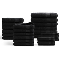 Handdoeken 30 delig set - Hotel Collectie - 100% katoen - zwart
