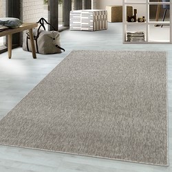 Tapijtenloods Effen Vloerkleed Laagpolig Beige- 200x290 CM