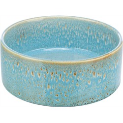 TRIXIE VOERBAK / DRINKBAK KERAMIEK BLAUW 16X16 CM 900 ML