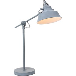 Mexlite tafellamp Nové - grijs - metaal - 18 cm - E27 fitting - 1321GR