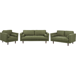 NURMO - Woonkamer set 6-zits - Donkergroen - Polyester