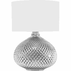 Beliani MADON - Tafellamp-Zilver-Glas