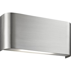 Landelijke Wandlamp - Bussandri Exclusive - Metaal - Landelijk - LED - L: 18cm - Voor Binnen - Woonkamer - Eetkamer - Zilver