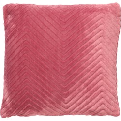 Dutch Decor ZICO - Sierkussen zigzag 45x45 cm Dusty Rose - roze - superzacht - Dutch Decor