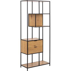 Boekenkast - Naturel - 77x35x185cm - Varven