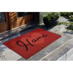 Bilbao Home - Deurmat - Droogloopmat – Rood - 100% Kokosvezel / PVC Rug- 45x75 CM