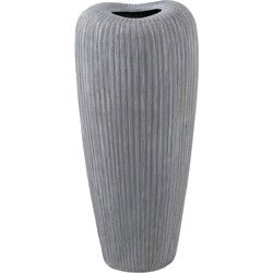 PTMD Bloempot Zinet - 16x16x38 cm - Keramiek - Grijs