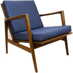 Mid-Century fauteuil Deens Design - blauw